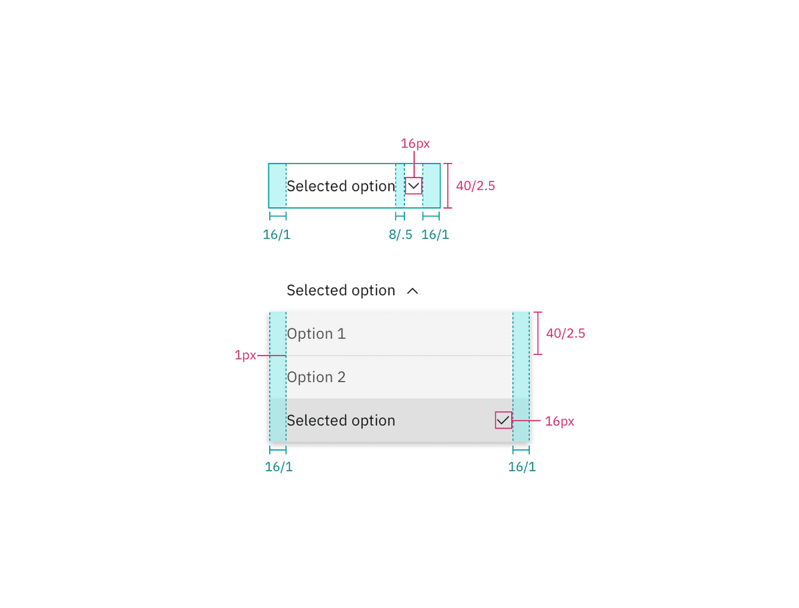 Structure and spacing for inline dropdown Structure and spacing for inline dropdown