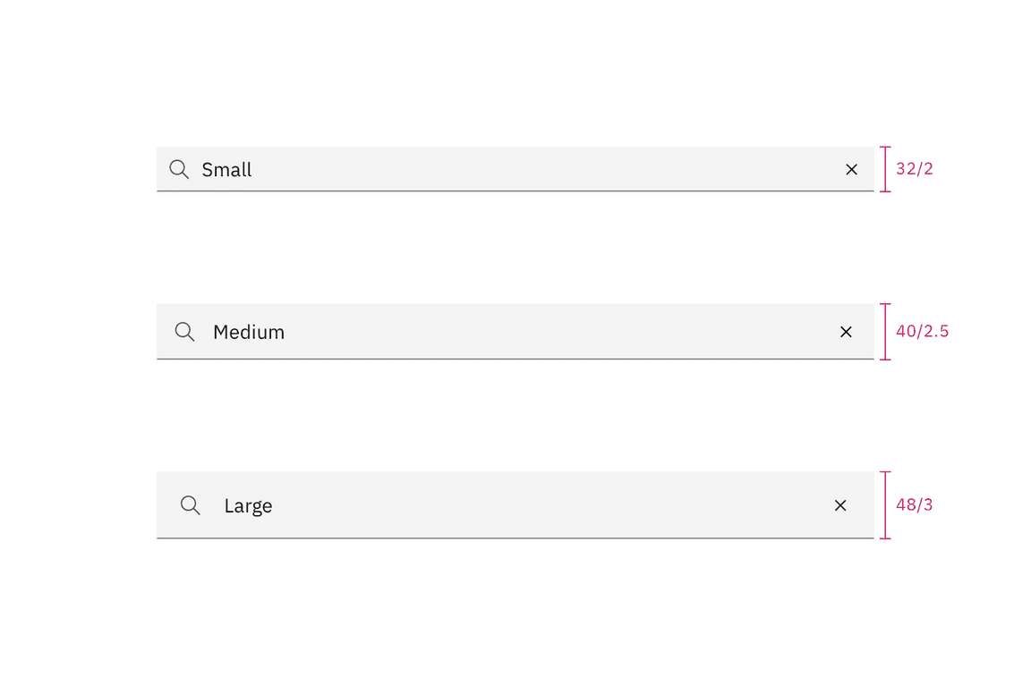 Sizes for search Sizes for search